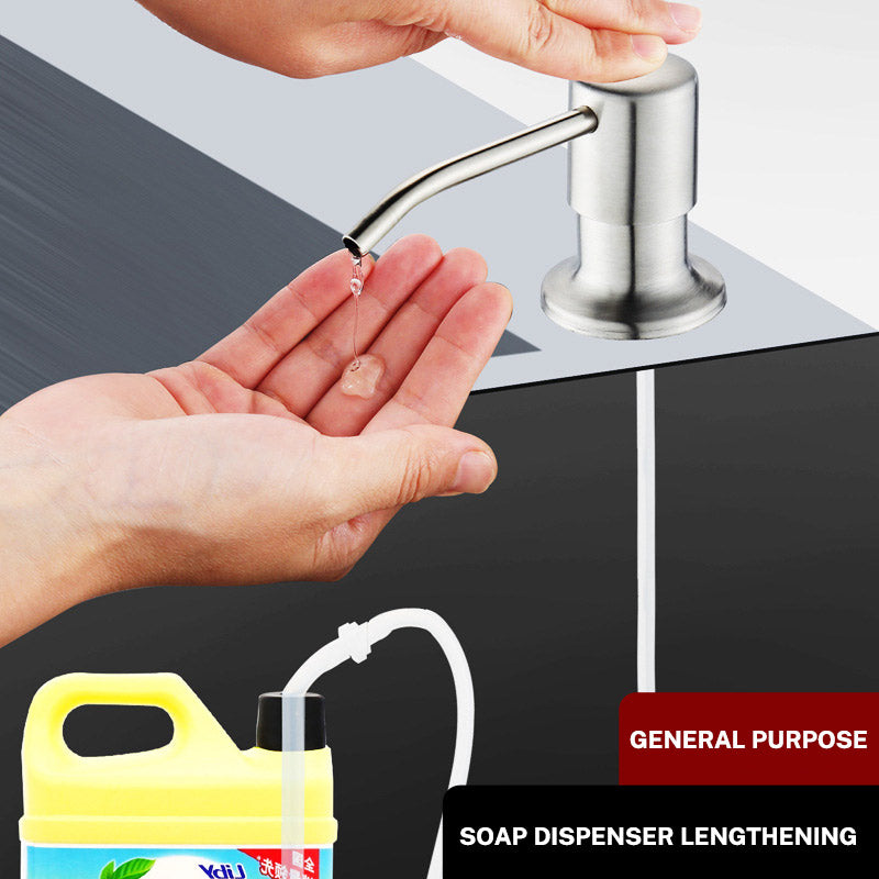 Kitchen Sink Liquid Soap Dispenser Pump Stainless Steel  Liquid Soap Bottle Sink Mount Hand Pressure Soap Dispenser Bottle